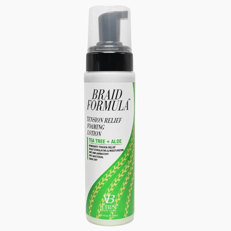 EBIN New York Braid Formula Tension Relief Foaming Lotion With Tea Tree And Aloe