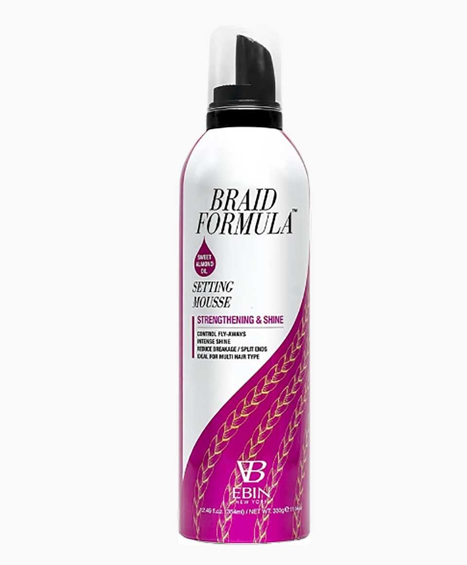 EBIN New York Braid Formula Setting Mousse With Sweet Almond Oil