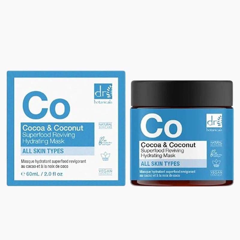 Coco Paper Mask Dr Botanicals Co Cocoa And Coconut Superfood Reviving Hydrating Mask