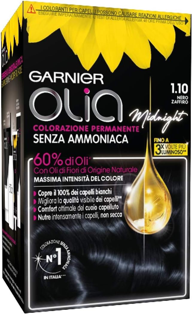 Garnier Olia Permanent Hair Color 1.10 Black Sapphire
