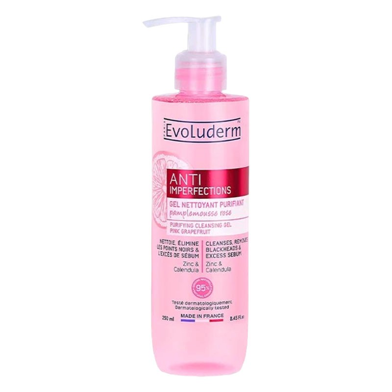 Evoluderm Anti Imperfection Purifying Cleansing Gel Pink Grapefruit