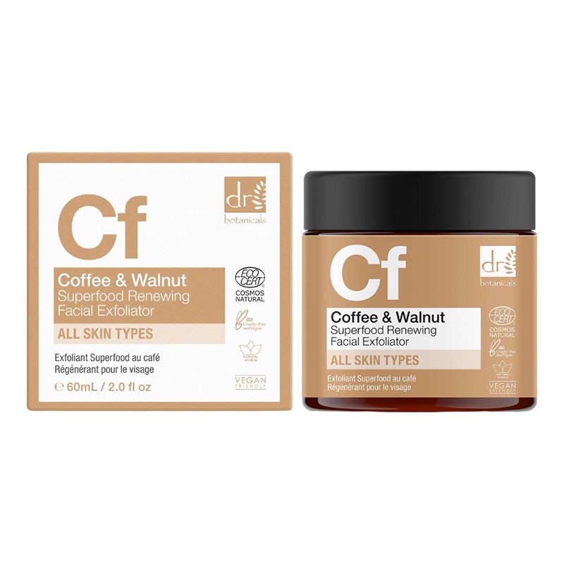 Dr Botanicals Cf Coffee And Walnut Superfood Renewing Facial Exfoliator