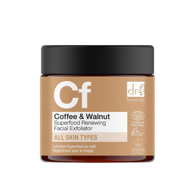 Dr Botanicals Cf Coffee And Walnut Superfood Renewing Facial Exfoliator