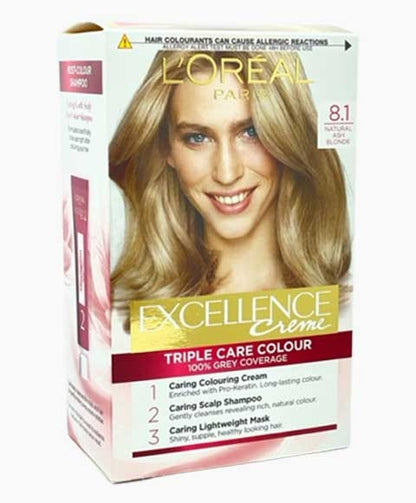 Loreal Excellence Creme Triple Care Colour 8.1 Natural Ash Blonde