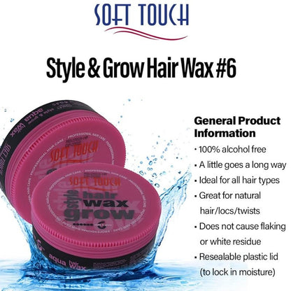 Soft Touch Style And Grow Aqua 6 Hair Wax