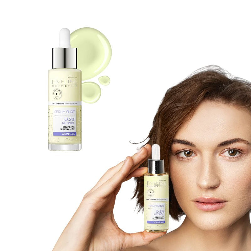 Eveline Serum Shot 0.2% retinol treatment for face, neck and neckline