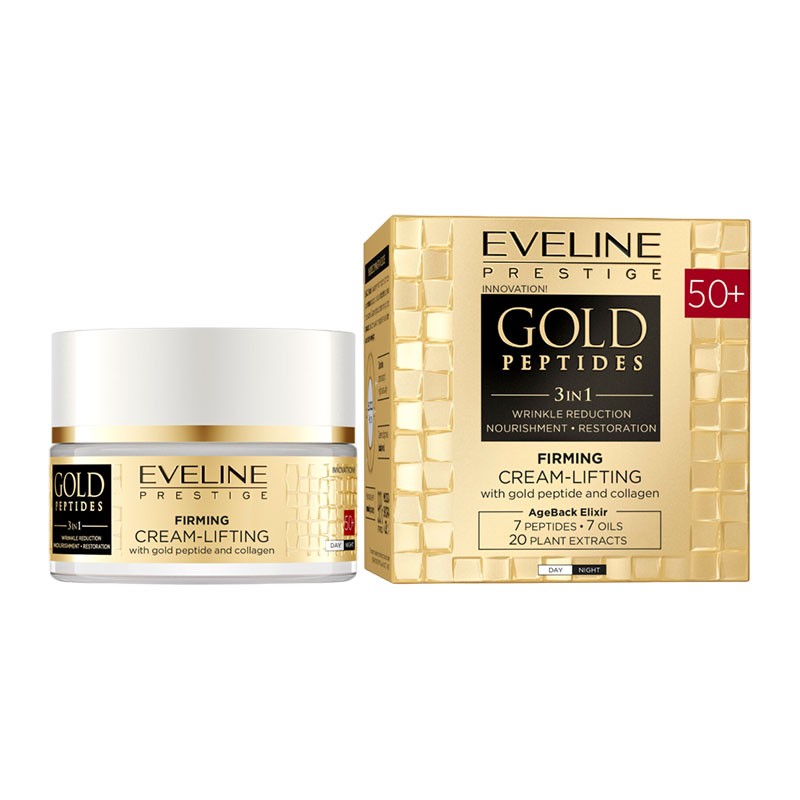 Eveline Gold Peptides 3 In 1 Firming Cream Lifting 50 Plus