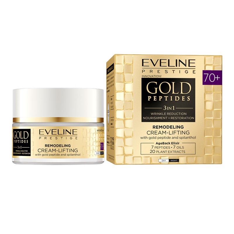 Eveline Gold Peptides 3 In 1 Remodelling Cream Lifting 70 Plus