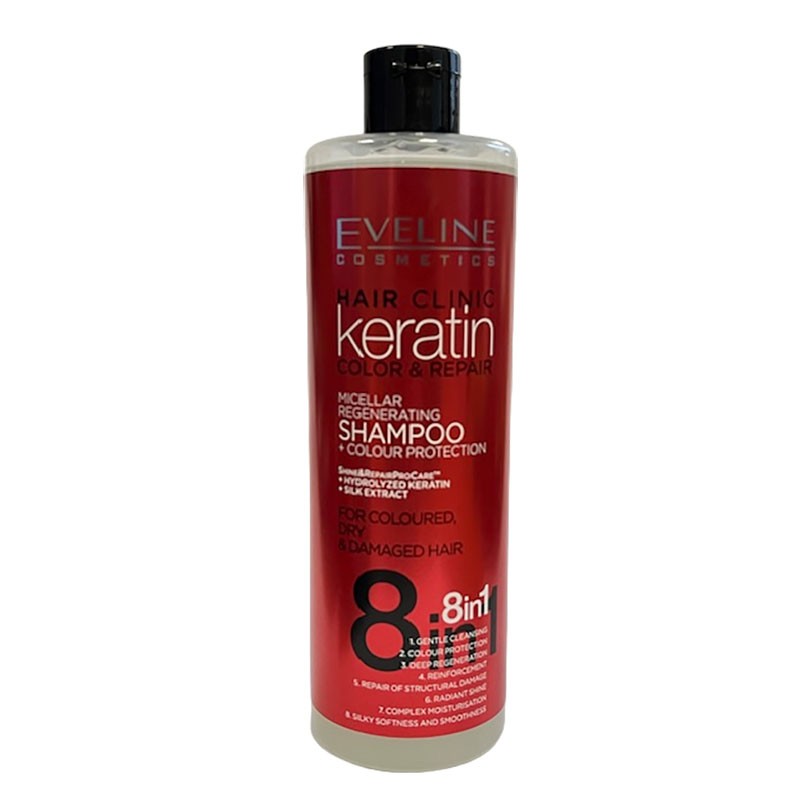 Eveline Hair Clinic Keratin 8 In 1 Micellar Regenerating Shampoo