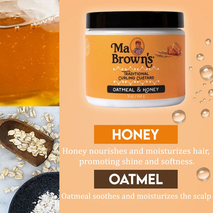 Traditional Curling Custard With Oatmeal And Honey