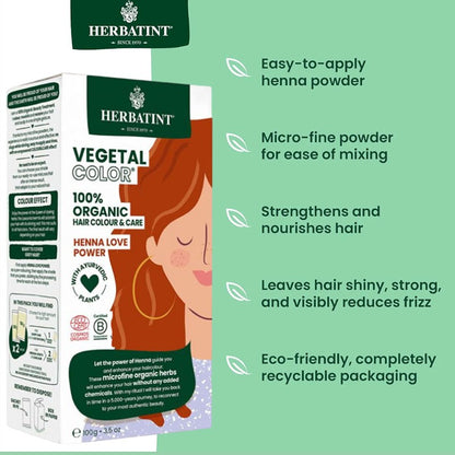 Herbatint Vegetal Organic Hair Color Henna Love Power
