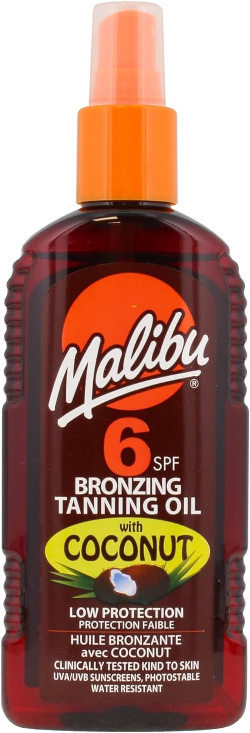 Malibu Bronzing Tanning Oil With Coconut SPF6