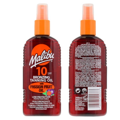 Malibu Bronzing Tanning Oil With Passion Fruit Oil SPF10