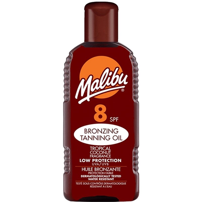 Malibu Bronzing Tanning Oil Tropical Coconut Fragrance SPF8