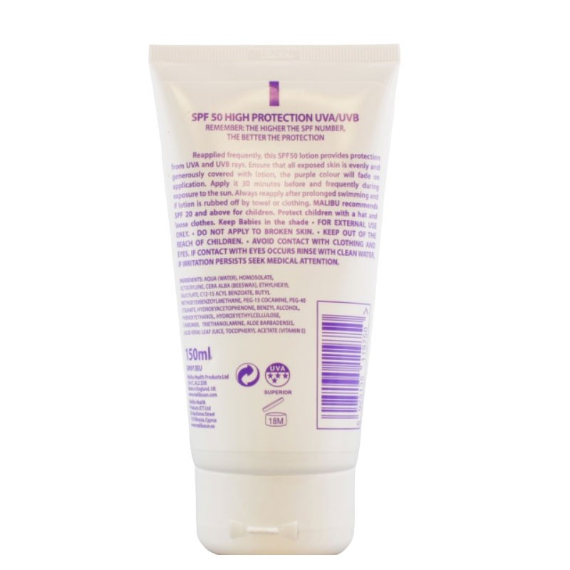 Malibu Kids High Protection Water Resistant Lotion SPF50