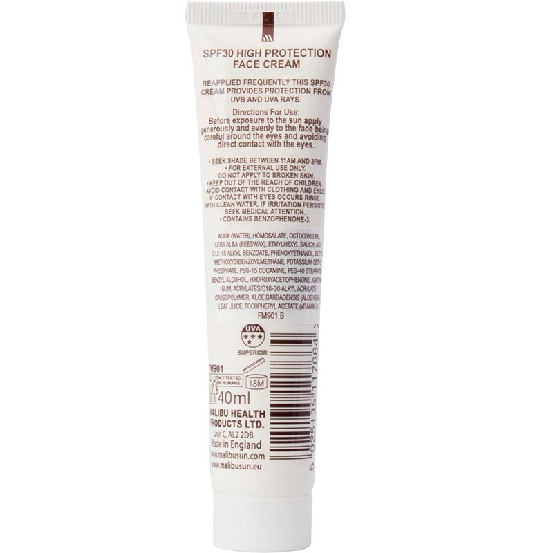 Malibu Face Cream SPF30