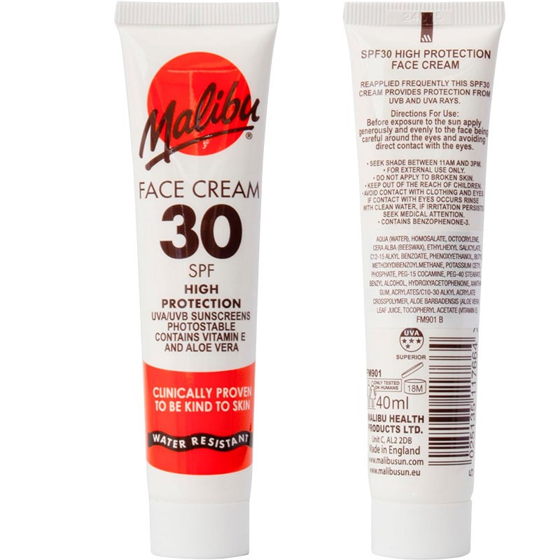 Malibu Face Cream SPF30