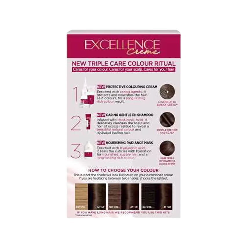 Loreal Excellence Creme Advanced Triple Care Creme Colour 4