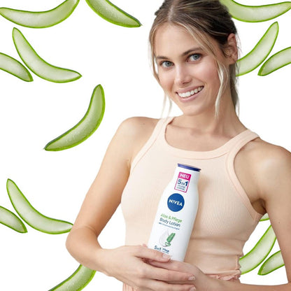 Nivea Aloe And Hydration 5 In 1 Care Body Lotion