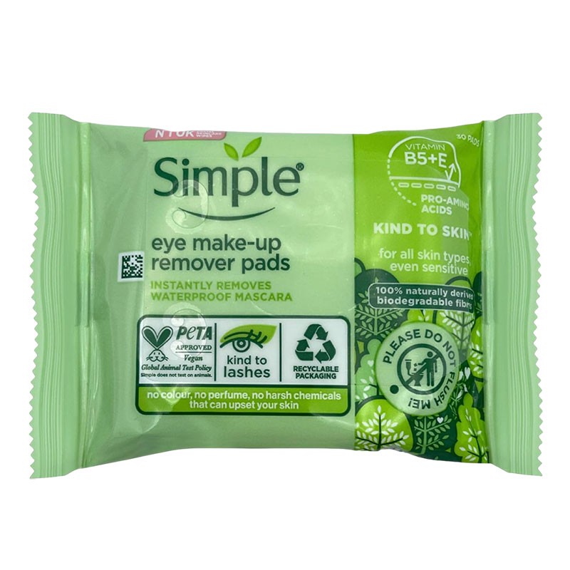 Simple Kind To Eyes Eye Make Up Remover Pads