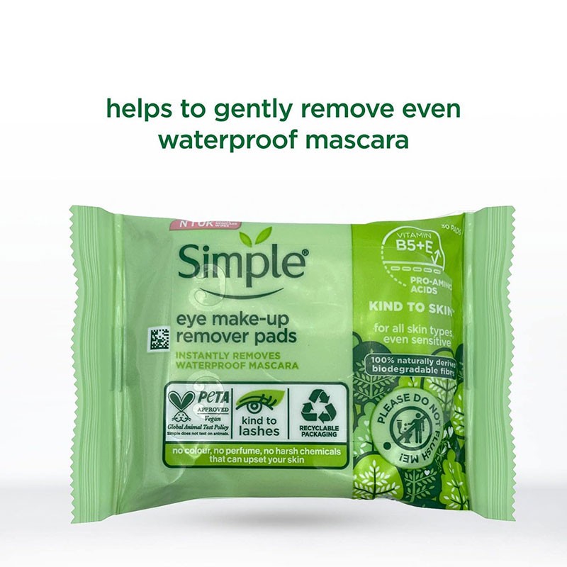 Simple Kind To Eyes Eye Make Up Remover Pads