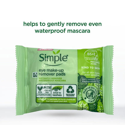 Simple Kind To Eyes Eye Make Up Remover Pads