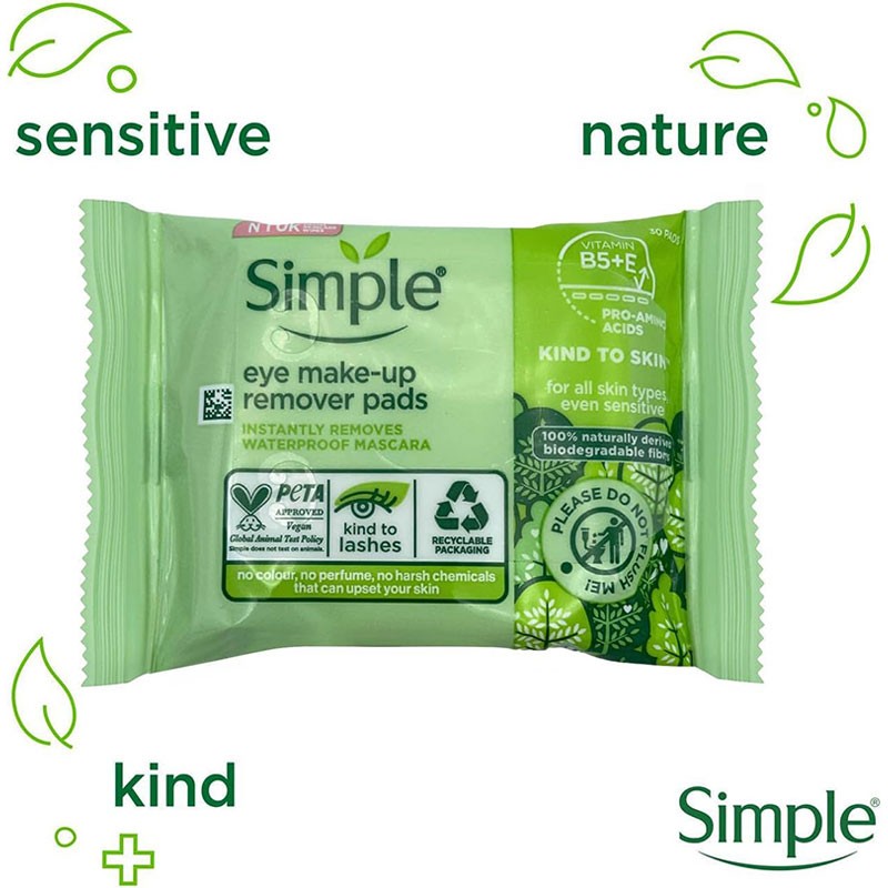 Simple Kind To Eyes Eye Make Up Remover Pads