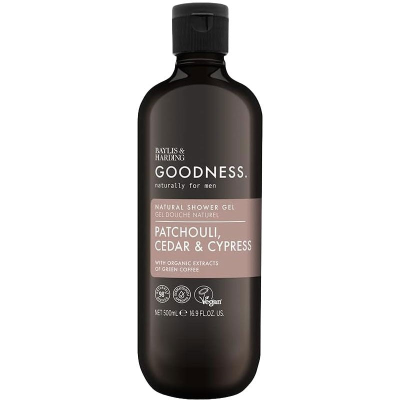 Goodness Men Patchouli Cedar &amp; Cypress Natural Shower Gel