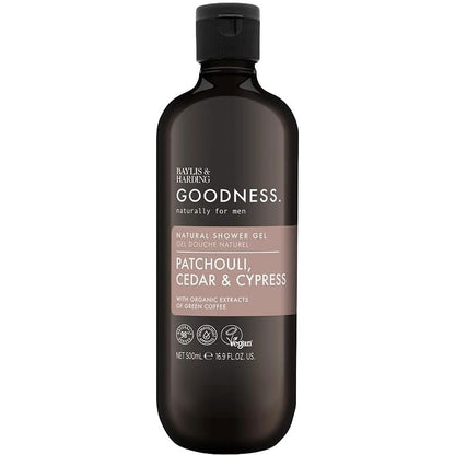 Goodness Men Patchouli Cedar &amp; Cypress Natural Shower Gel