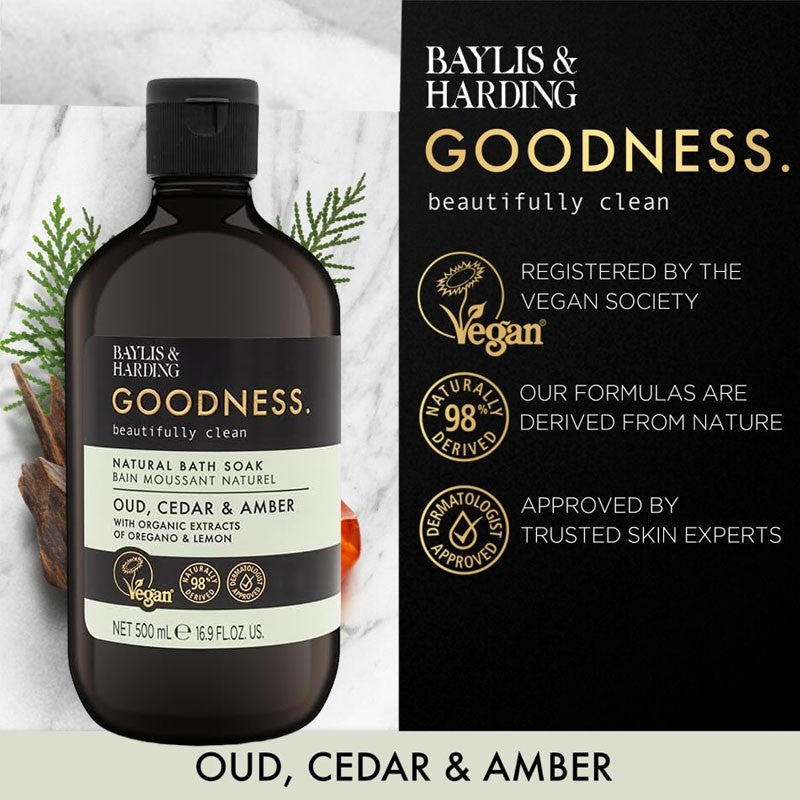 Goodness Oud Cedar &amp; Amber Natural Bath Soak