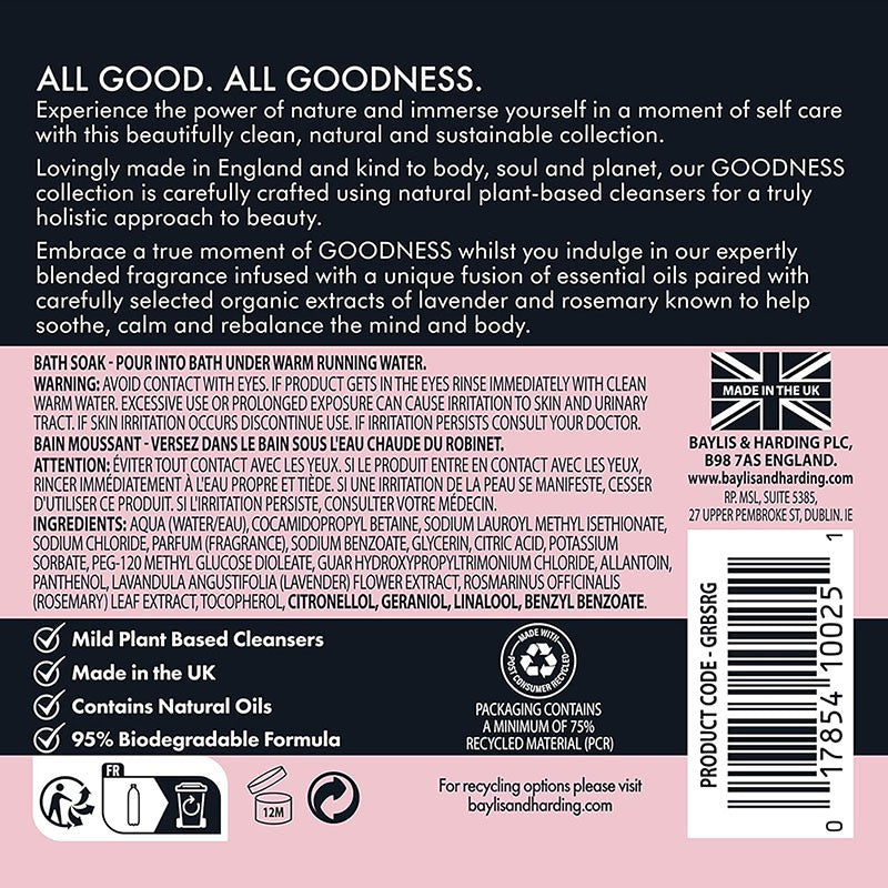 Goodness Rose &amp; Geranium Natural Bath Soak