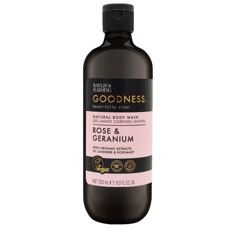 Goodness Rose &amp; Geranium Natural Body Wash