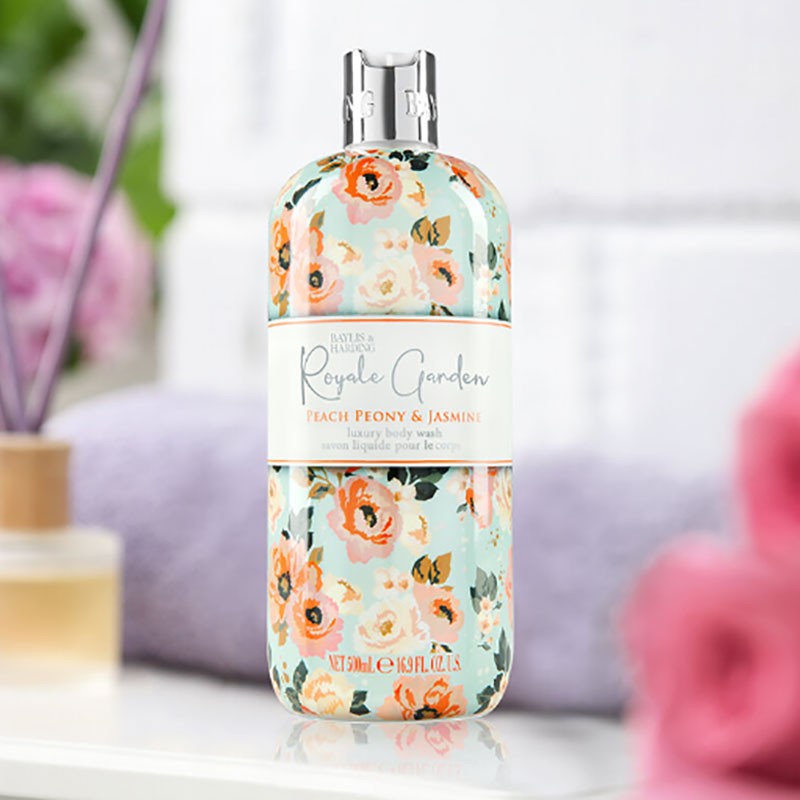 Royale Garden Peach Peony &amp; Jasmine Luxury Body Wash