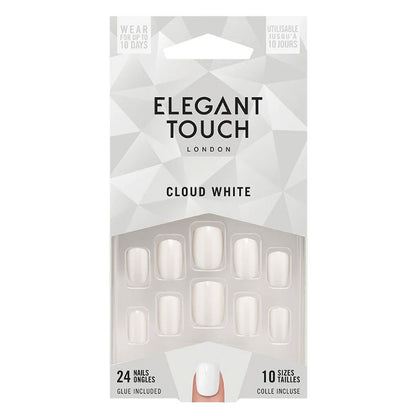 Elegant Touch Cloud White Nail With Glue