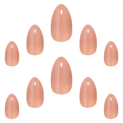 Elegant Touch Mocha Latte Nail With Glue