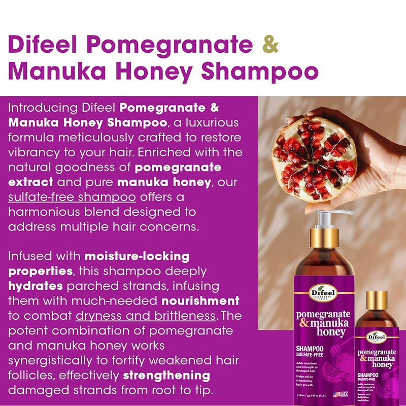 Difeel Pomegranate &amp; Manuka Honey Shampoo