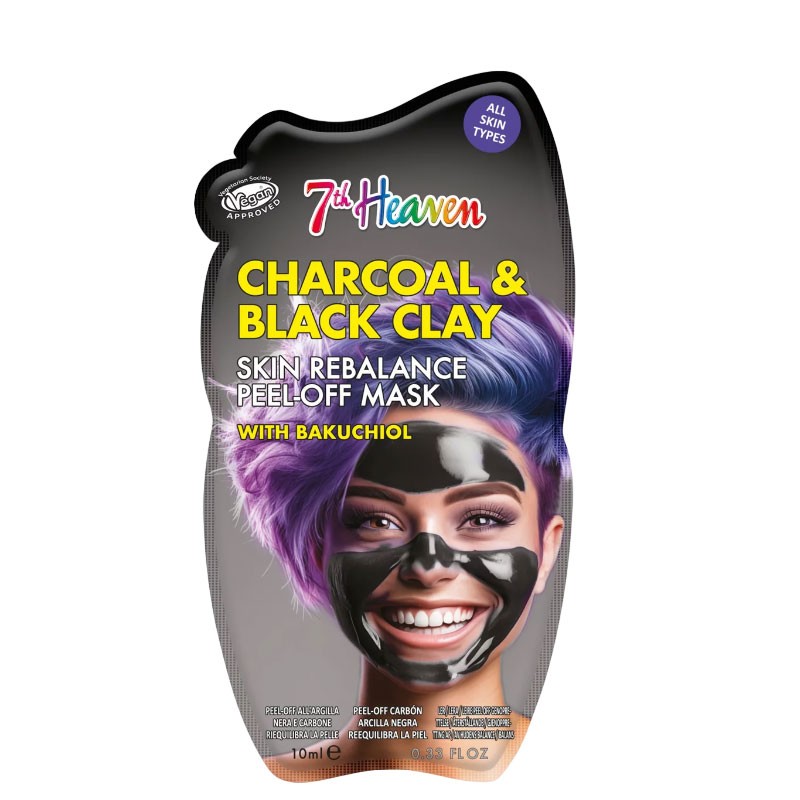 7Th Heaven Charcoal &amp; Black Clay Skin Rebalance Peel Off Mask