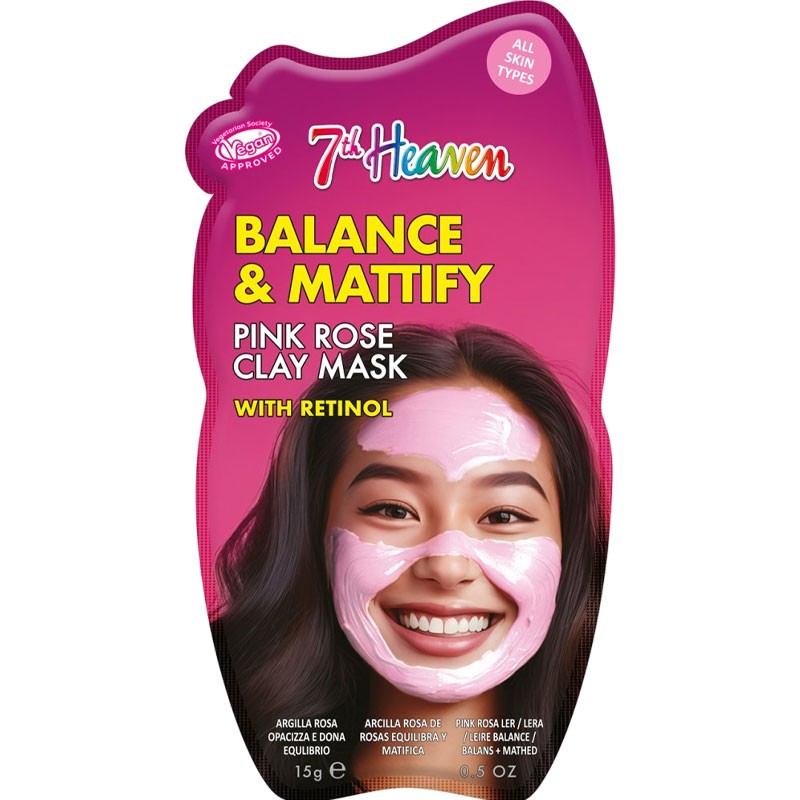 7Th Heaven Balance &amp; Mattify Pink Rose Clay Mask