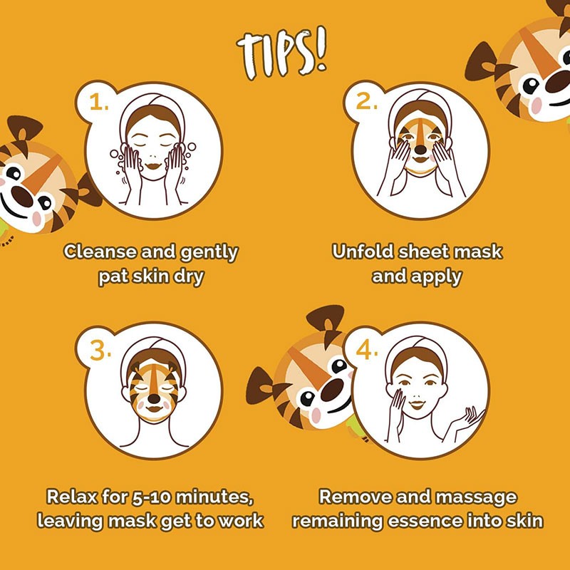 7Th Heaven Apple &amp; Kiwi Tiger Face Mask