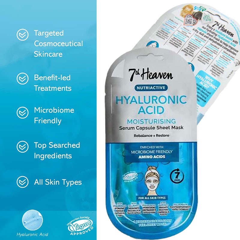 7Th Heaven Nutriactive Hyaluronic Sheet Mask