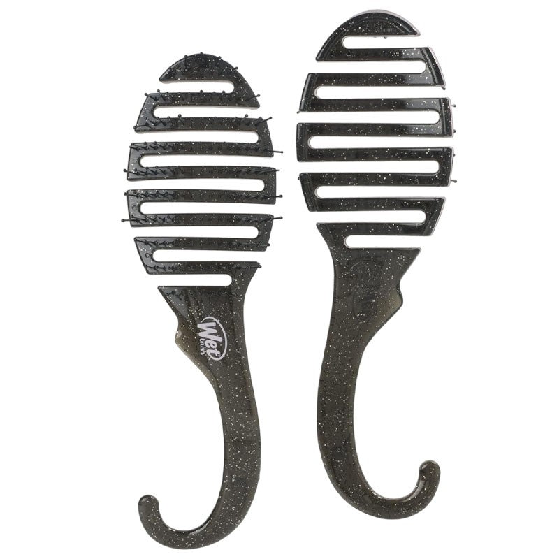 Wet Brush Shower Detangler Brush Black Glitter