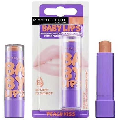 Baby Lips Moisturising Lip Balm Peach Kiss
