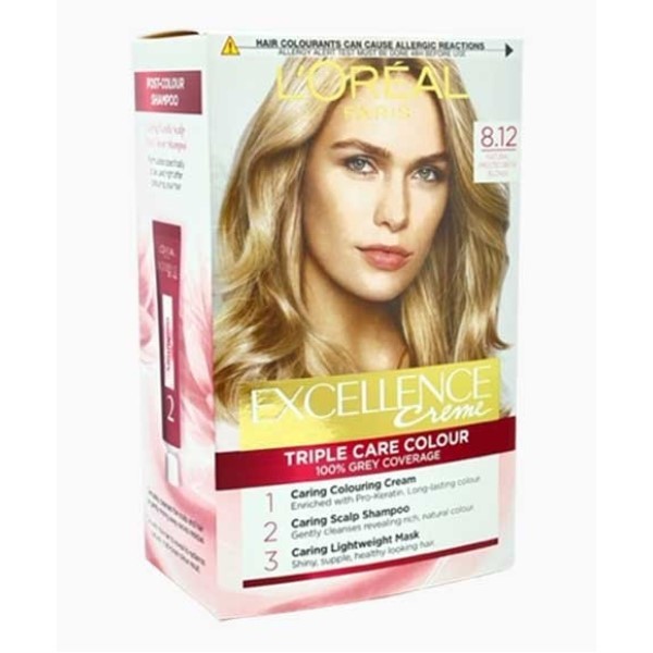 Excellence Creme Triple Care Colour 8.12 Natural Frosted Beige Blonde