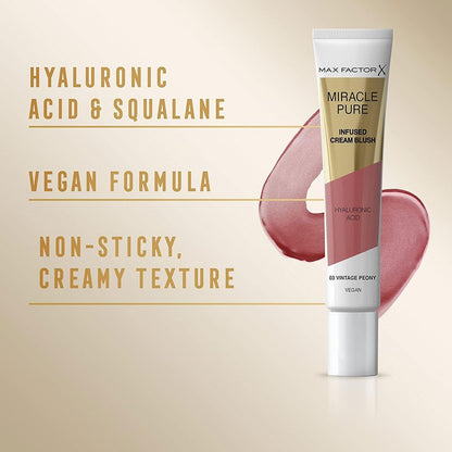 Max Factor Miracle Pure Moisturising Cream Blush 03 Vintage Peony