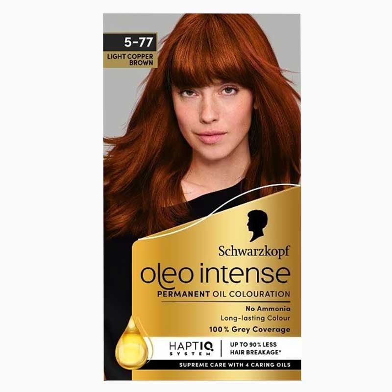 Schwarzkopf Oleo Intense Permanent Oil Colouration 5-77 Light Copper Brown