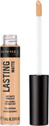 Rimmel Lasting Matte Concealer in a sleek tube, designed for face makeup to provide matte coverage and concealing imperfections.