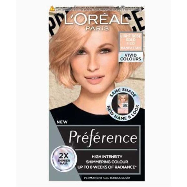 Preference High Intensity Permanent Gel Hair Colour Light Rose Gold