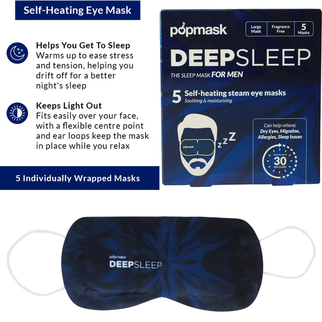 Pop Mask Deep Sleep Self-Heating Eye Masks For Men