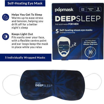 Pop Mask Deep Sleep Self-Heating Eye Masks For Men