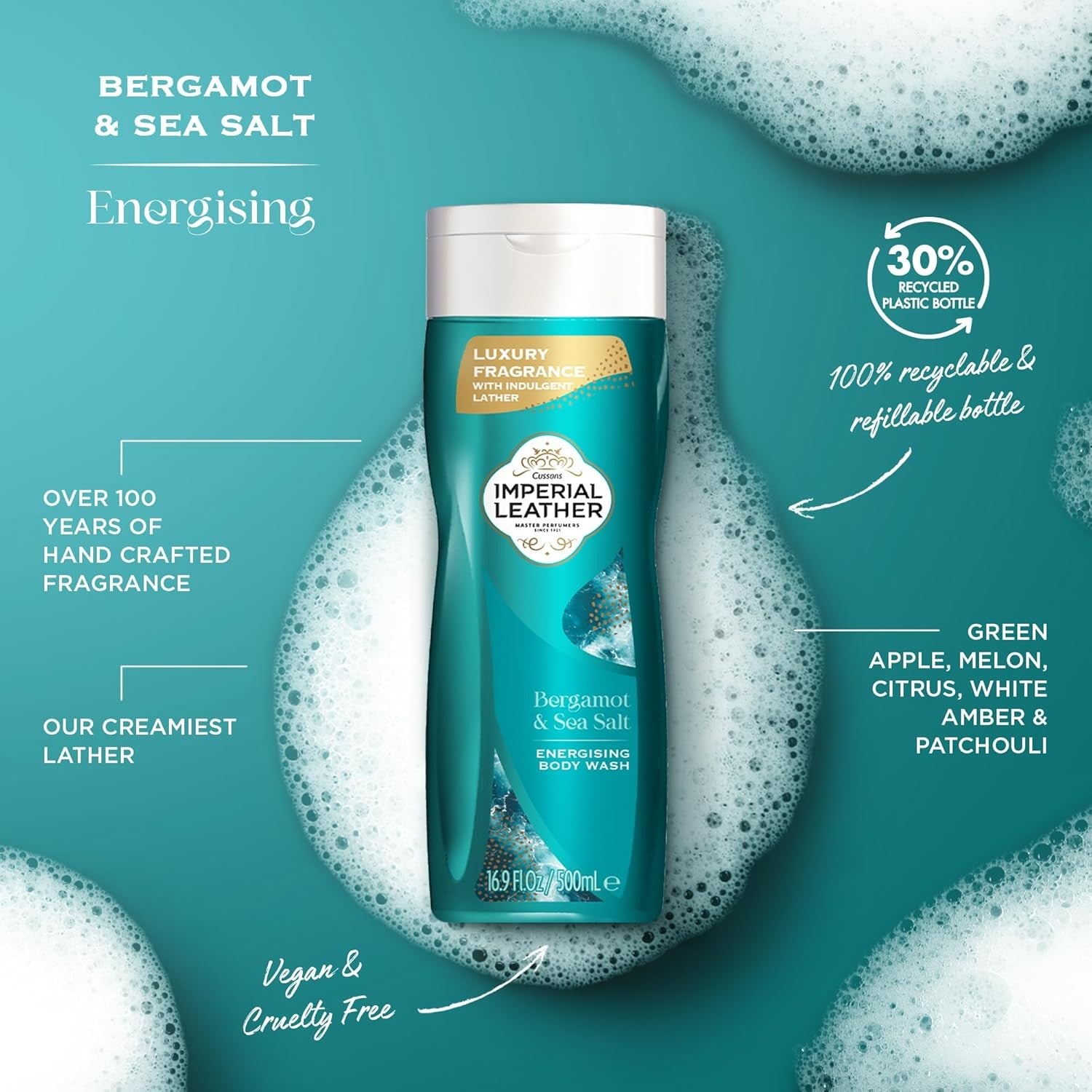 Imperial Leather Bergamot And Sea Salt Energising Body Wash